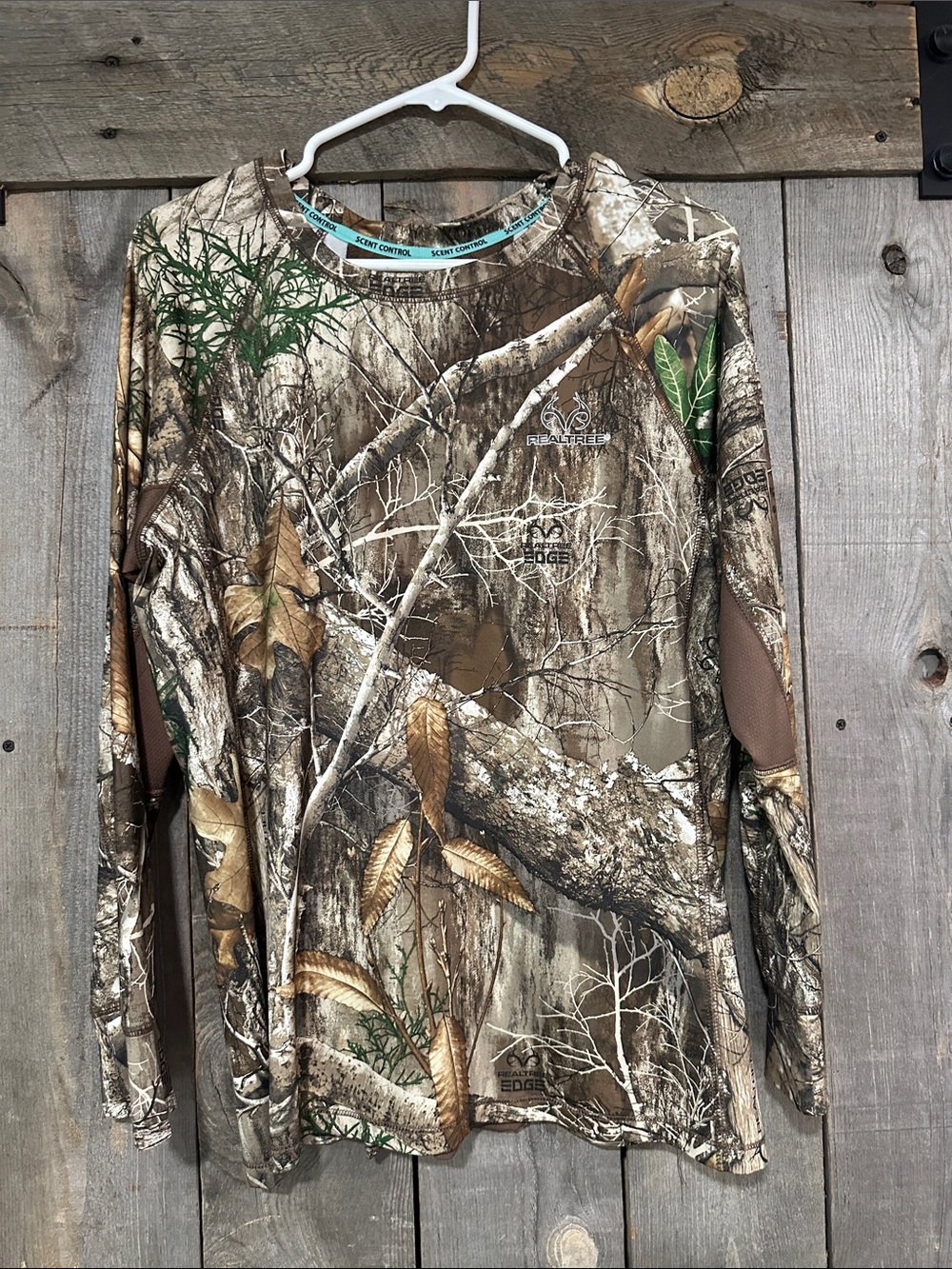 Realtree Long-Sleeve Kids' Realtree Camo Tee in Brown and Green